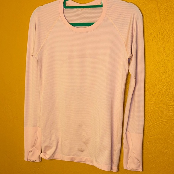 Lululemon Athletica Women's Seriously Tech Blush Quartz Long Sleeve Top - Picture 6 of 8